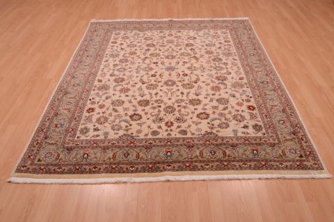 Tabriz Brown Hand Knotted 62 X 99 Area Rug 100-74822 Image 8