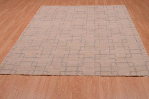 Modern White Hand Knotted 60 X 86 Area Rug 100-74831 Image 4