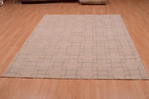 Modern White Hand Knotted 60 X 86 Area Rug 100-74831 Image 5