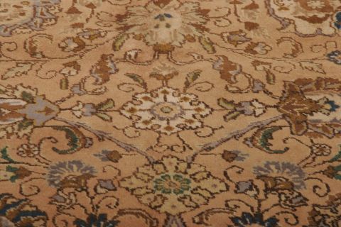 Tabriz Beige Hand Knotted 112 X 147 Area Rug 155-74834 Image 1