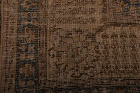 Tabriz Beige Hand Knotted 112 X 147 Area Rug 155-74834 Image 5