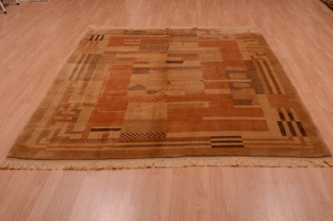 Shiraz Brown Hand Knotted 61 X 83 Area Rug 100-74851 Image 3