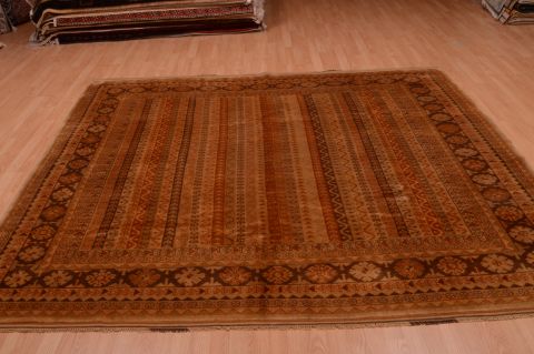 Baluch Brown Square Hand Knotted 83 X 84 Area Rug 100-74855 Image 4