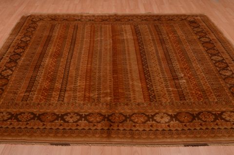 Baluch Brown Square Hand Knotted 83 X 84 Area Rug 100-74855 Image 5