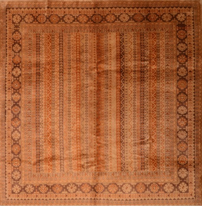 Baluch Brown Square Hand Knotted 83 X 84 Area Rug 100-74855 Image 0