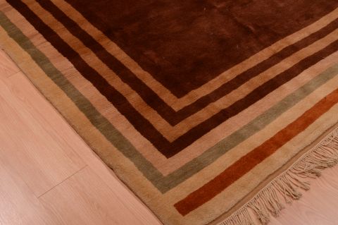 Shiraz Brown Square Hand Knotted 68 X 76 Area Rug 100-74856 Image 7
