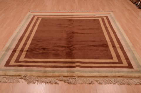 Shiraz Brown Square Hand Knotted 68 X 76 Area Rug 100-74856 Image 8