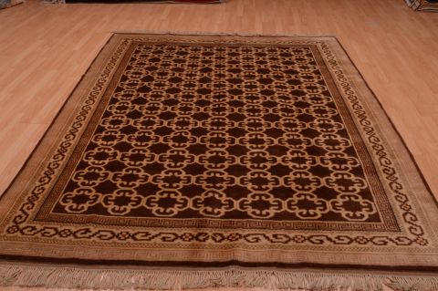 Shiraz Brown Hand Knotted 68 X 95  Area Rug 100-74857 Image 3
