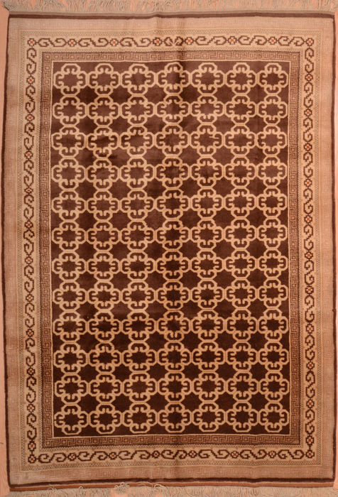 Shiraz Brown Hand Knotted 68 X 95  Area Rug 100-74857 Image 0