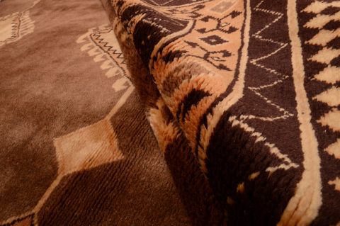Shiraz Brown Hand Knotted 83 X 90 Area Rug 100-74858 Image 11
