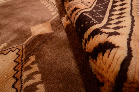 Shiraz Brown Hand Knotted 83 X 90 Area Rug 100-74858 Image 1