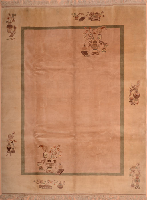 Shiraz Green Hand Knotted 77 X 99 Area Rug 100-74859 Image 0
