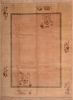 Shiraz Green Hand Knotted 77 X 99 Area Rug 100-74859 Thumb 0
