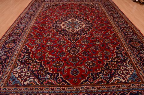 Kashan Red Hand Knotted 81 X 117  Area Rug 100-74864 Image 10