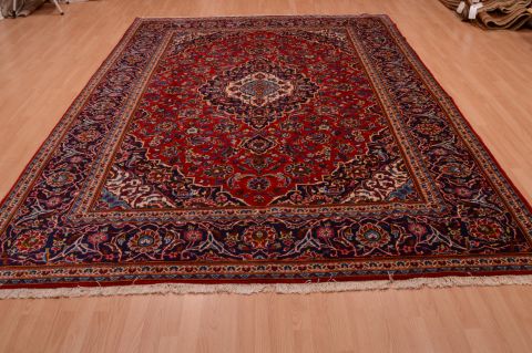 Kashan Red Hand Knotted 81 X 117  Area Rug 100-74864 Image 7