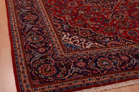 Kashan Red Hand Knotted 81 X 117  Area Rug 100-74864 Image 9