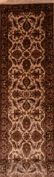 Jaipur Brown Runner Hand Knotted 2'7" X 11'11"  Area Rug 100-74872