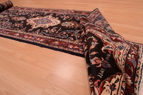 Hamedan Black Runner Hand Knotted 29 X 1310 Area Rug 100-74876 Image 2