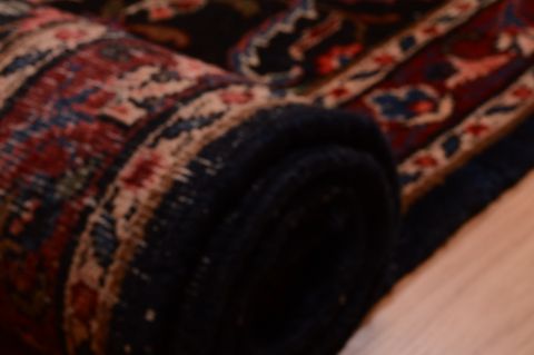 Hamedan Black Runner Hand Knotted 29 X 1310 Area Rug 100-74876 Image 8