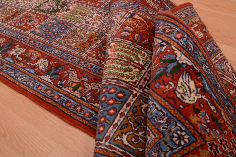 Mood Red Runner Hand Knotted 111 X 97  Area Rug 100-74877 Image 1