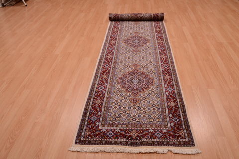 Mood Purple Runner Hand Knotted 28 X 100  Area Rug 100-74879 Image 1