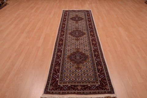 Mood Purple Runner Hand Knotted 28 X 100  Area Rug 100-74879 Image 5