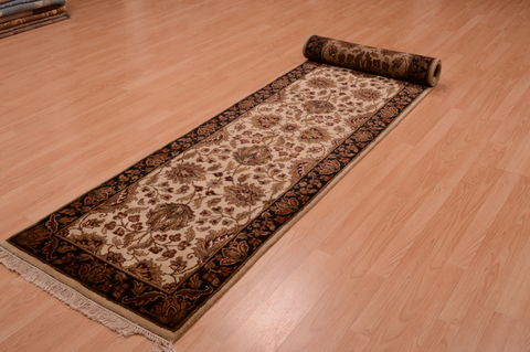 Jaipur Brown Runner Hand Knotted 27 X 102 Area Rug 100-74880 Image 10