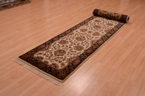 Jaipur Brown Runner Hand Knotted 27 X 102 Area Rug 100-74880 Image 11