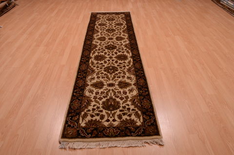 Jaipur Brown Runner Hand Knotted 27 X 102 Area Rug 100-74880 Image 6