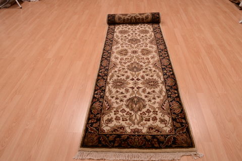 Jaipur Brown Runner Hand Knotted 27 X 102 Area Rug 100-74880 Image 8