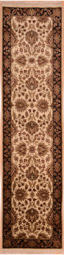 Jaipur Brown Runner Hand Knotted 2'7" X 10'2"  Area Rug 100-74880