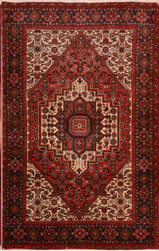 Persian Gholtogh Red Rectangle 3x5 ft Wool Carpet 74885