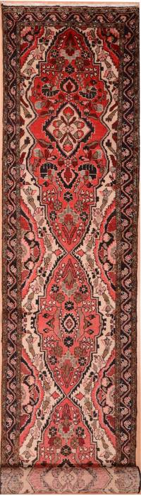 Hamedan Red Runner Hand Knotted 26 X 126 Area Rug 100-74889 Image 0