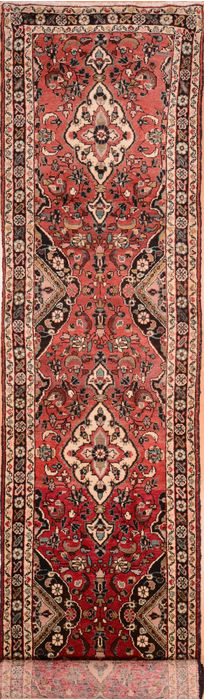 Hamedan Red Runner Hand Knotted 29 X 132 Area Rug 100-74891 Image 0
