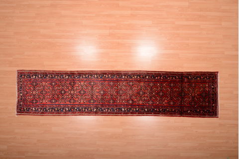 Hossein Abad Red Runner Hand Knotted 211 X 130 Area Rug 100-74892 Image 1
