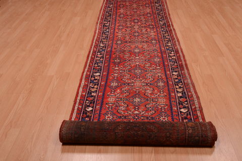 Hossein Abad Red Runner Hand Knotted 211 X 130 Area Rug 100-74892 Image 7