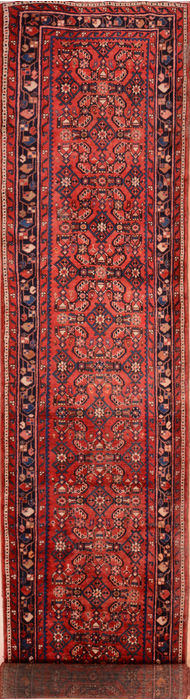 Hossein Abad Red Runner Hand Knotted 211 X 130 Area Rug 100-74892 Image 0