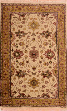 Jaipur Beige Hand Knotted 3'0" X 5'0"  Area Rug 100-74900