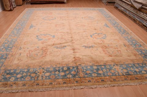 Chobi Blue Hand Knotted 116 X 145  Area Rug 100-74913 Image 1