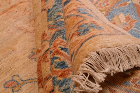 Chobi Blue Hand Knotted 116 X 145  Area Rug 100-74913 Image 8