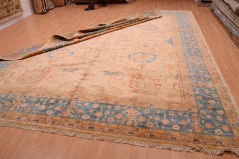 Chobi Blue Hand Knotted 116 X 145  Area Rug 100-74913 Image 9