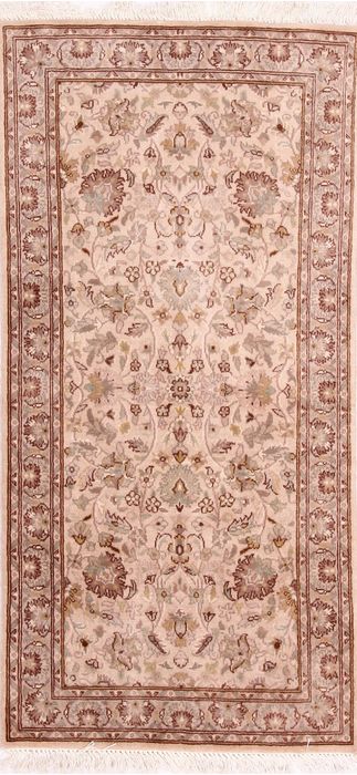 Tabriz Beige Hand Knotted 21 X 43  Area Rug 155-74930 Image 0