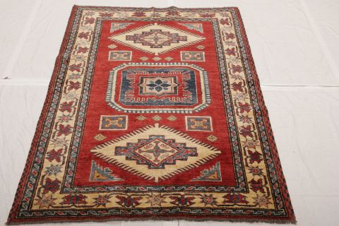 Kazak Multicolor Hand Knotted 35 X 48 Area Rug 155-74934 Image 1