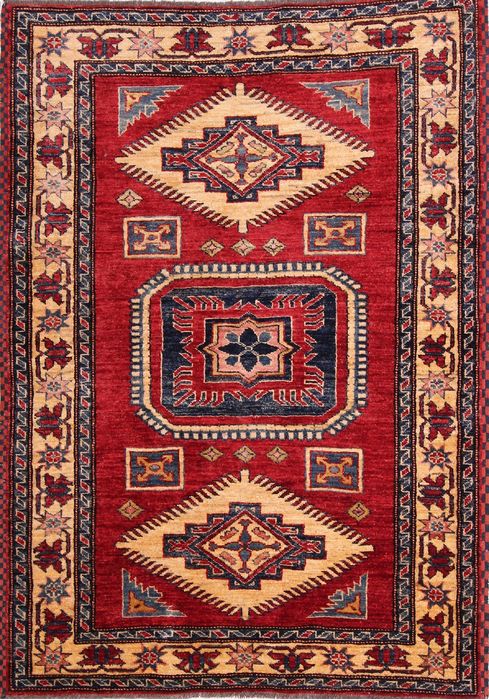 Kazak Multicolor Hand Knotted 35 X 48 Area Rug 155-74934 Image 0