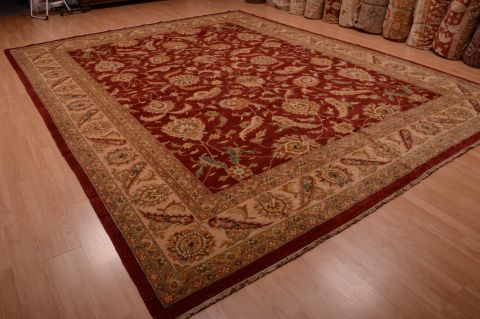 Chobi Red Hand Knotted 120 X 150 Area Rug 100-74940 Image 11