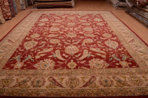 Chobi Red Hand Knotted 120 X 150 Area Rug 100-74940 Image 1