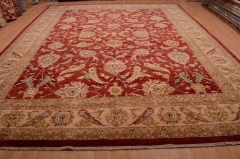 Chobi Red Hand Knotted 120 X 150 Area Rug 100-74940 Image 2