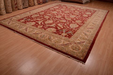 Chobi Red Hand Knotted 120 X 150 Area Rug 100-74940 Image 3