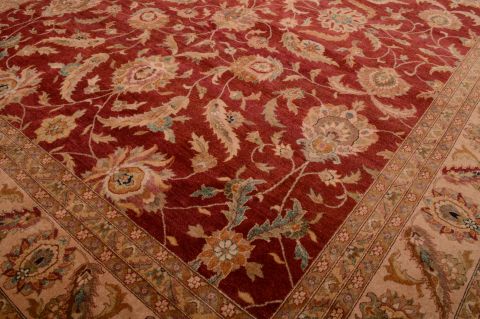 Chobi Red Hand Knotted 120 X 150 Area Rug 100-74940 Image 6