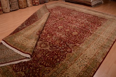 Chobi Green Hand Knotted 120 X 150 Area Rug 100-74947 Image 15